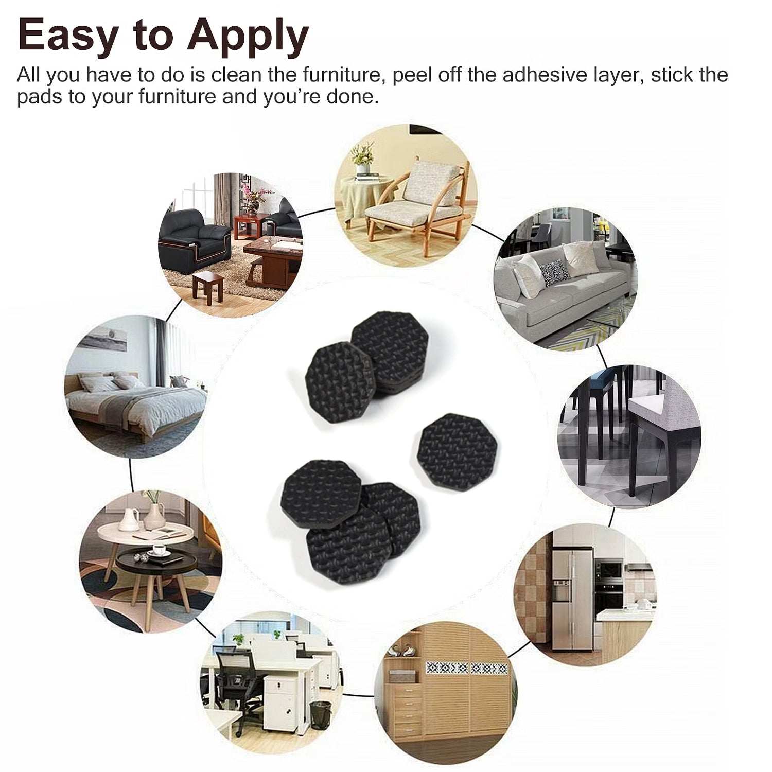9131 Self Adhesive Square Felt Pads Non Skid Floor Protector Furniture Sofa Furniture Chair Balance Pad Noise Insulation Pad (Pack of 9). DeoDap 9131 Self Adhesive Square Felt Pads Non Skid Floor Protector Furniture Sofa Furniture Chair Balance Pad Noise Insulation Pad (Pack of 9). DeoDap